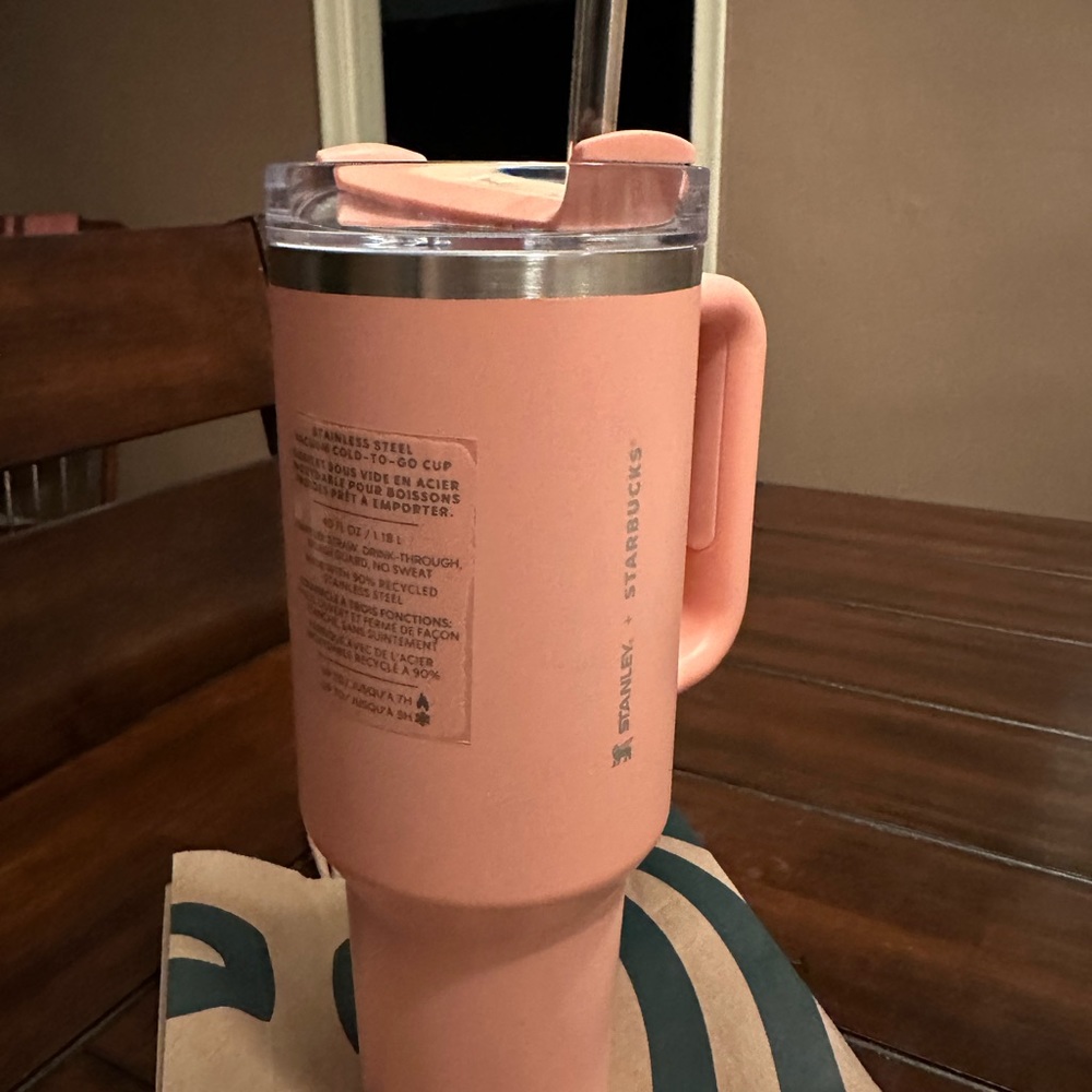Stanley Starbucks Tumbler 40oz  Peach Target Exclusive 2023